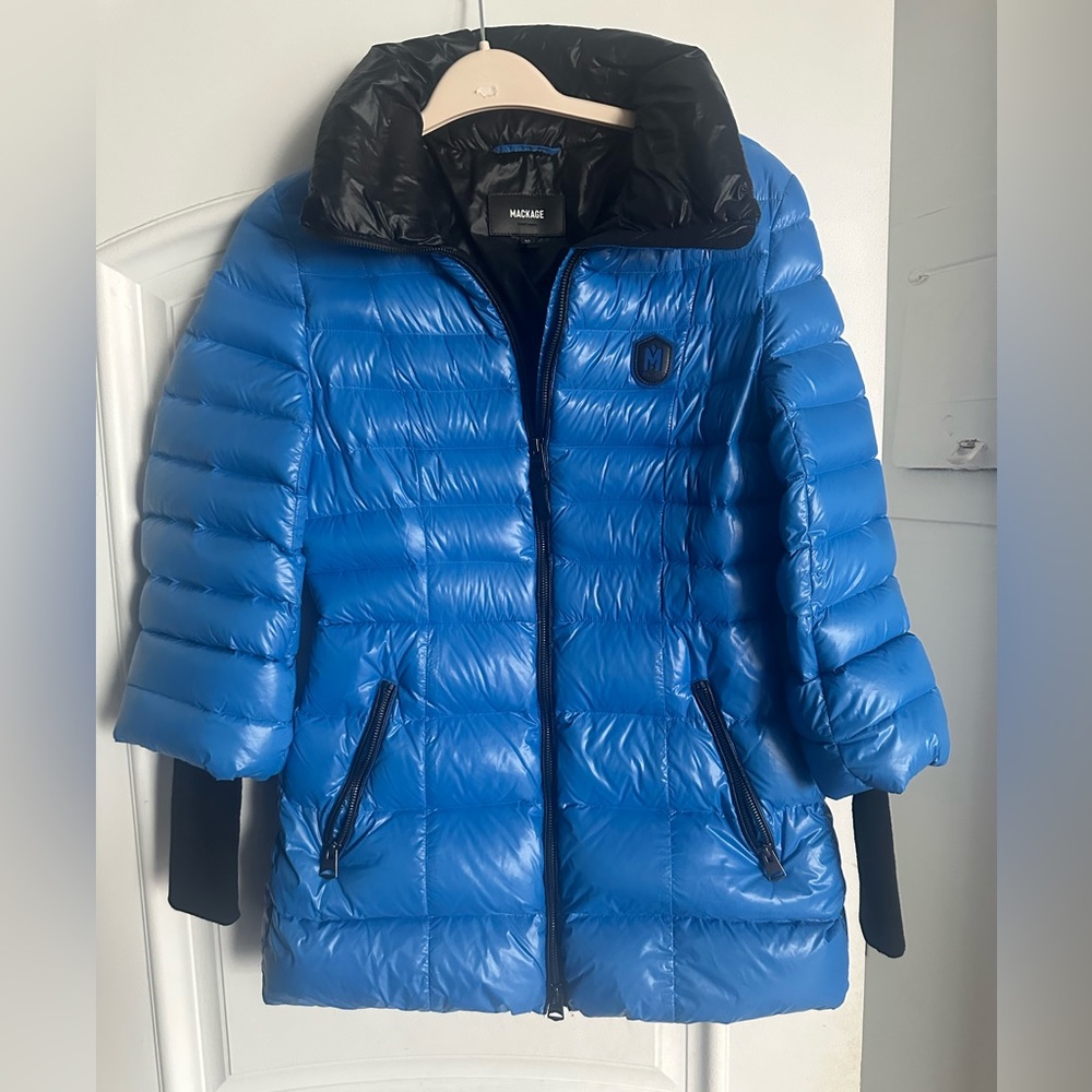 MACKAGE BLUE DOWN JACKET - NEVER WORN LADIES SIZE S